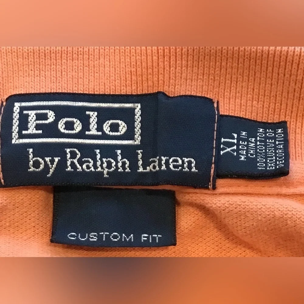 POLO Ralph Lauren Men’s Blue Label Polo Shirt, Light Orange/Peach; Size XL
